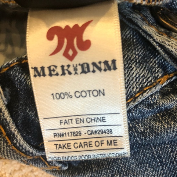 MEK DNM Denim Kroussi Frayed Jean Shorts - Picture 7 of 11